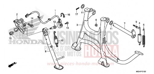 BEQUILLE VFR1200XF de 2015